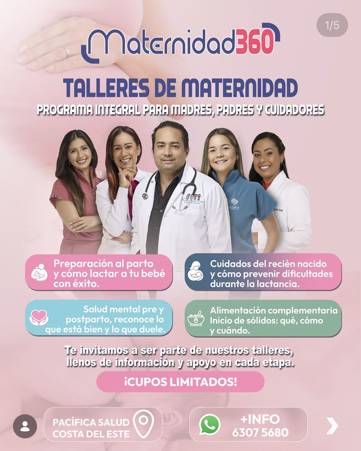 Talleres de Maternidad de Maternidad360 en Pacífica Salud Costa del Este